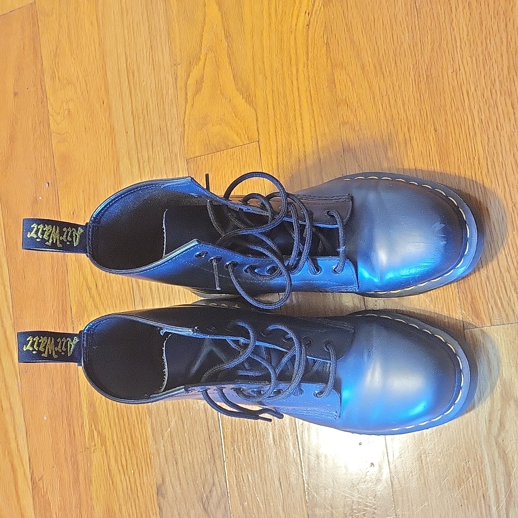 Dr Martens Blue Leather Boots For Men Used Once Or Twice As Is